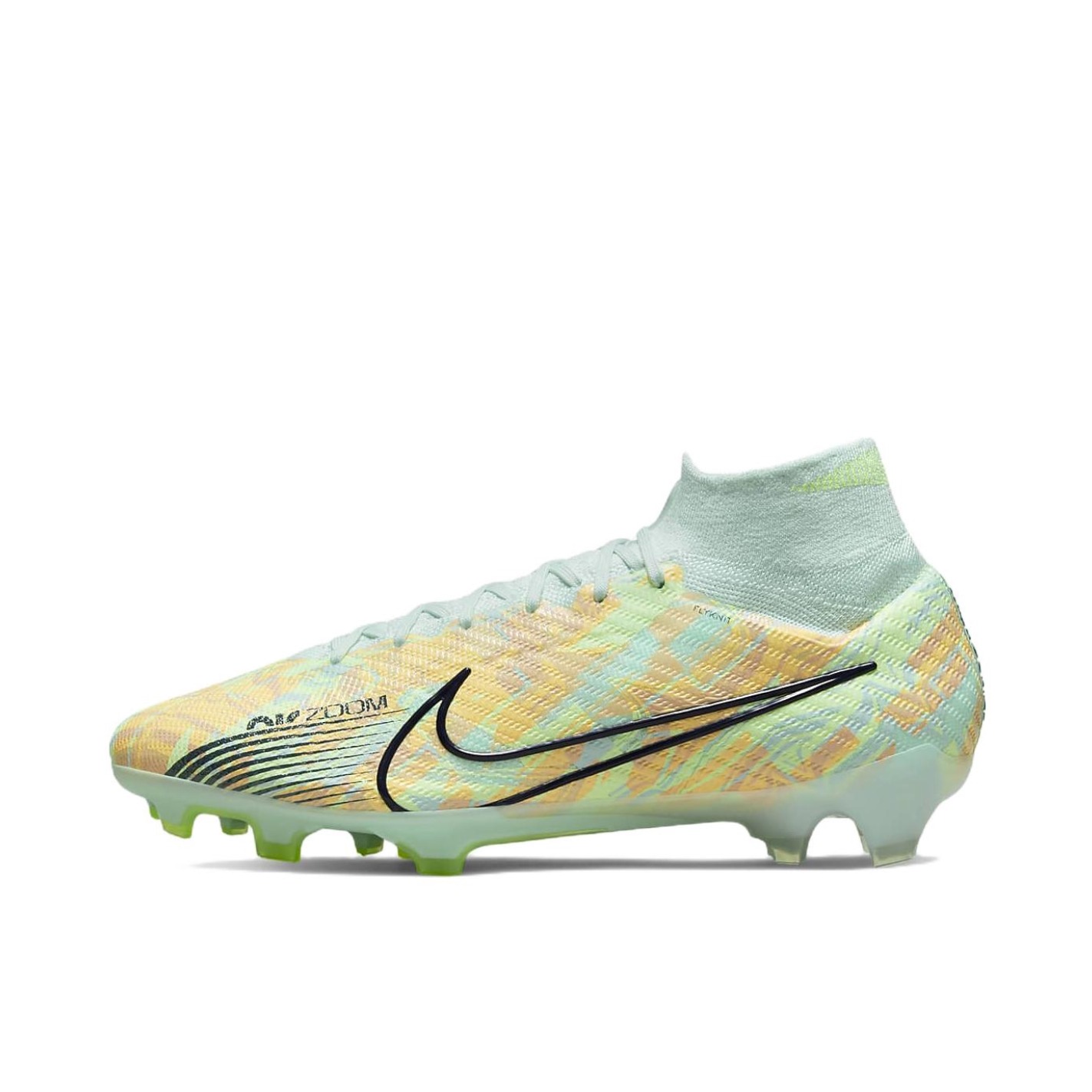 推荐商品：Nike Zoom Mercurial Superfly 9 Elite FG 顶级 胶质长钉 天然草地 圆头飞织防滑轻便 足球鞋 绿色/黄色