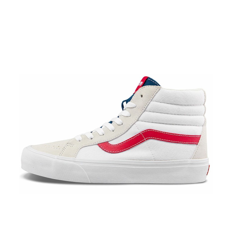 推荐商品：Vans/范斯 SK8-Hi 板鞋 潮流经典拼接复古街头厚底 白色/红色/灰色