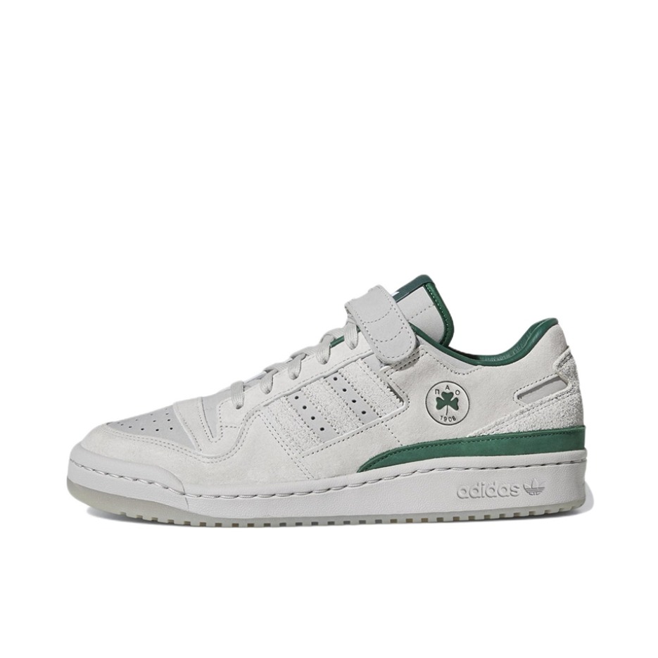 推荐商品：adidas Originals Forum 板鞋 轻便复古防滑时尚魔术贴篮球风薄底包裹性 Panathinaikos Bstn联名/白色/绿色