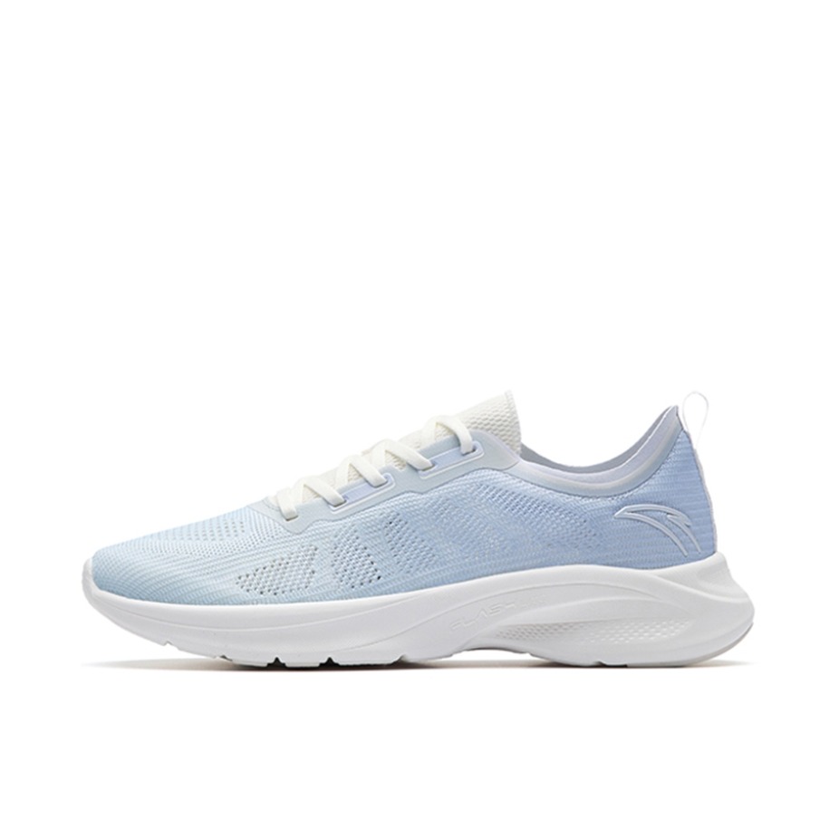 推荐商品：安踏 氢跑3.0 跑鞋 氢科技减震防滑耐磨网面透气轻便软底回弹 氧气蓝/冰粉紫/象牙白