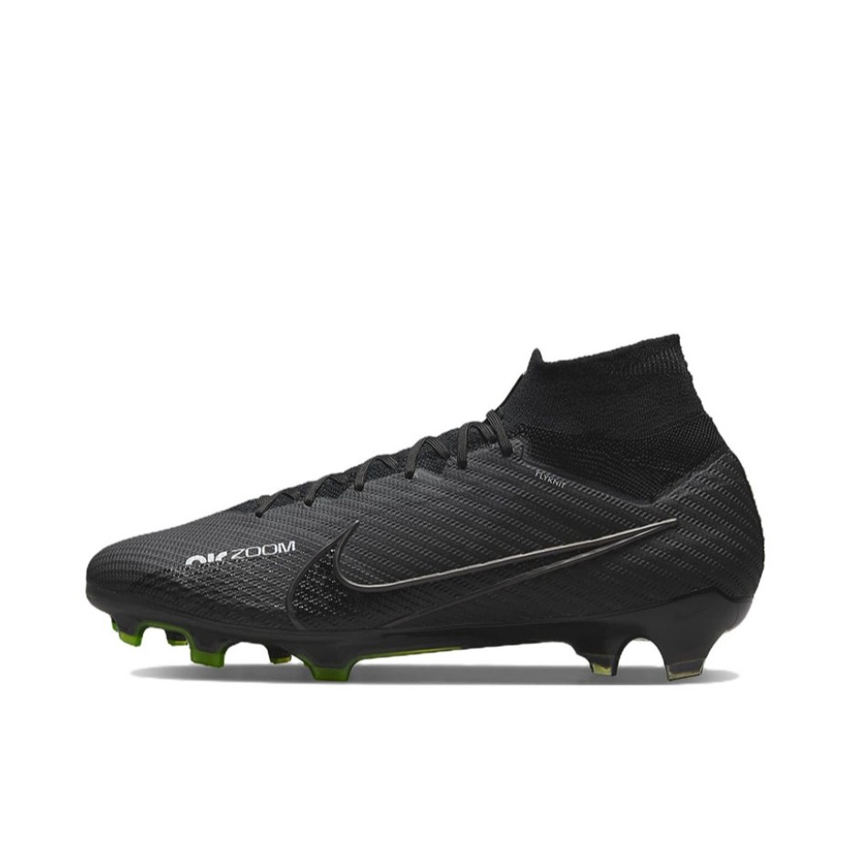 推荐商品：Nike Zoom Mercurial Superfly 9 Elite FG 顶级 胶质长钉 天然草地 圆头飞织防滑轻便 足球鞋 黑色