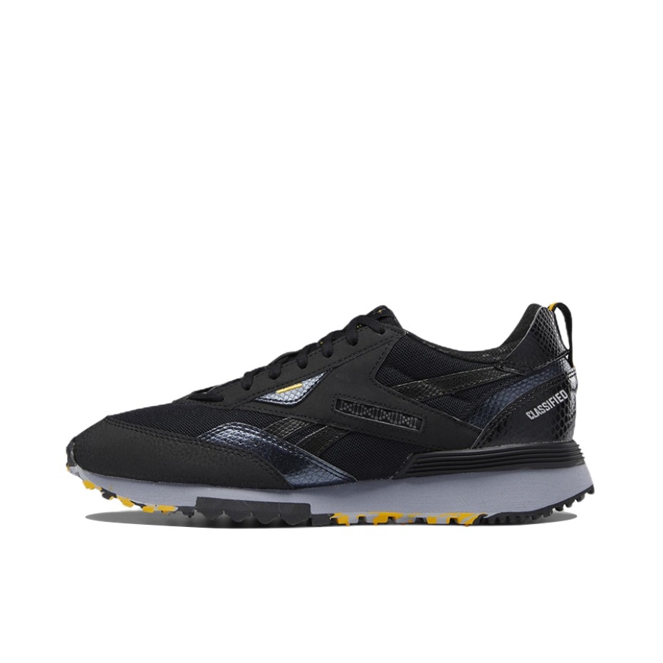 推荐商品：Reebok/锐步 LX 2200 运动休闲鞋 潮流美式复古减震防滑轻盈耐磨舒适透气支撑绒面革韩系轻便慢跑 Jurassic World联名/黑色