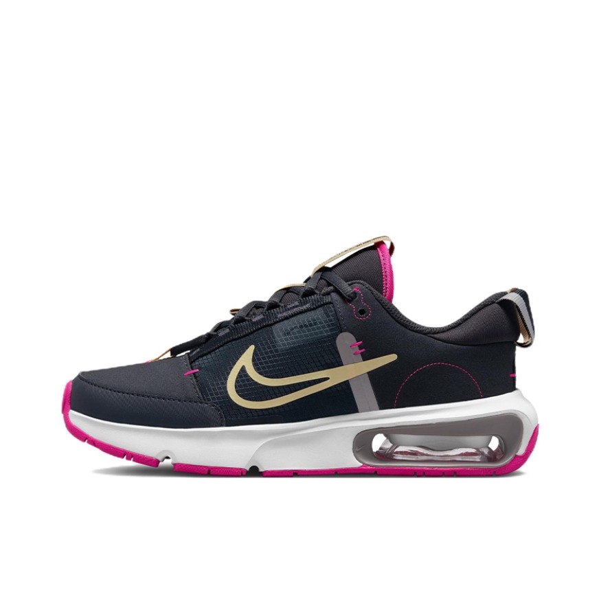 推荐商品：Nike Air Max Intrlk 跑鞋 轻便缓震防滑耐磨舒适百搭简约时尚织物合成革支撑回弹抓地 大童/耀眼金/粉色/黑色