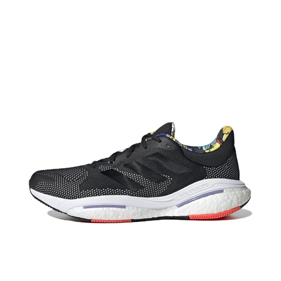 推荐商品：adidas Solar Glide 5 跑鞋 缓震回弹轻便防滑耐磨网面透气织物 男款/黑色/白色/紫色