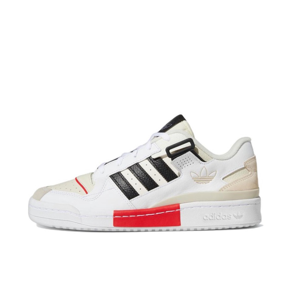 推荐商品：adidas Originals Forum Exhibit 板鞋 街头经典拼接耐磨防滑复古包裹性 米色/白色/黑色