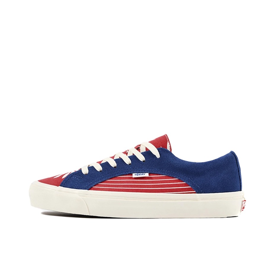 推荐商品：Vans/范斯 Lampin 板鞋 防滑耐磨舒适轻便休闲复古 Blue/Red Vault/蓝红棕榈叶