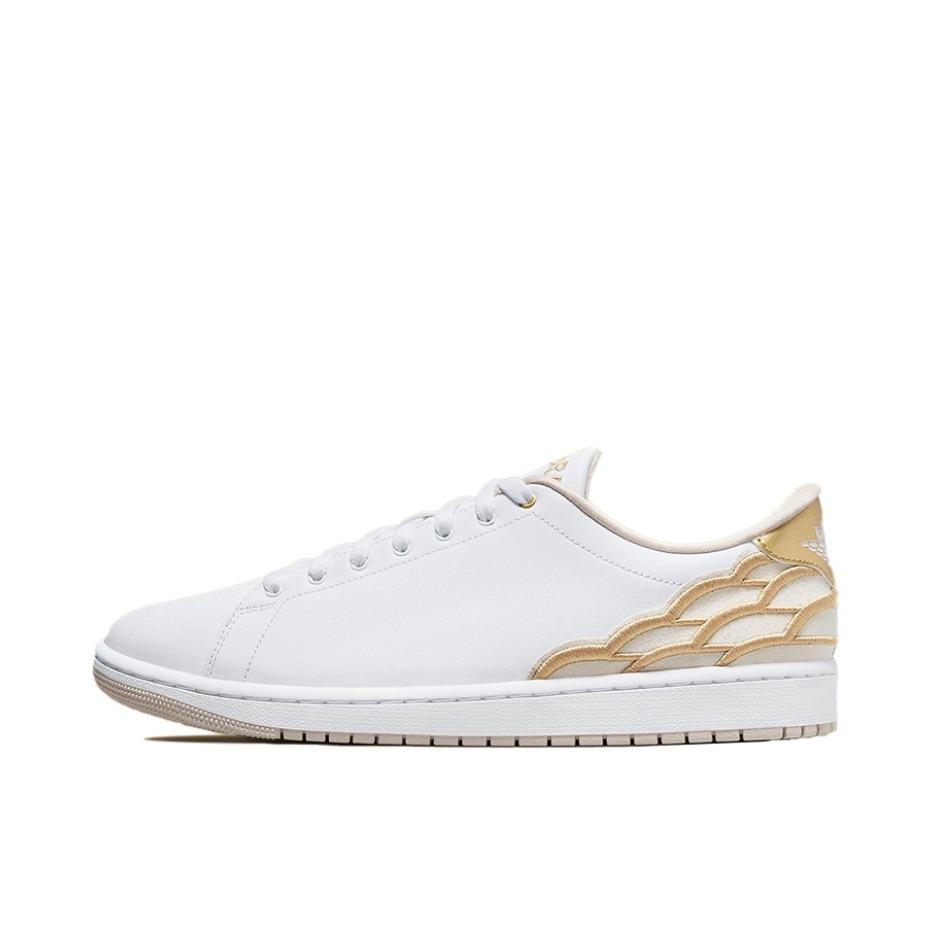 推荐商品：Air Jordan 1 Centre Court 复古 防滑耐磨 减震回弹 轻便透气 板鞋 White Gold 白色/金线