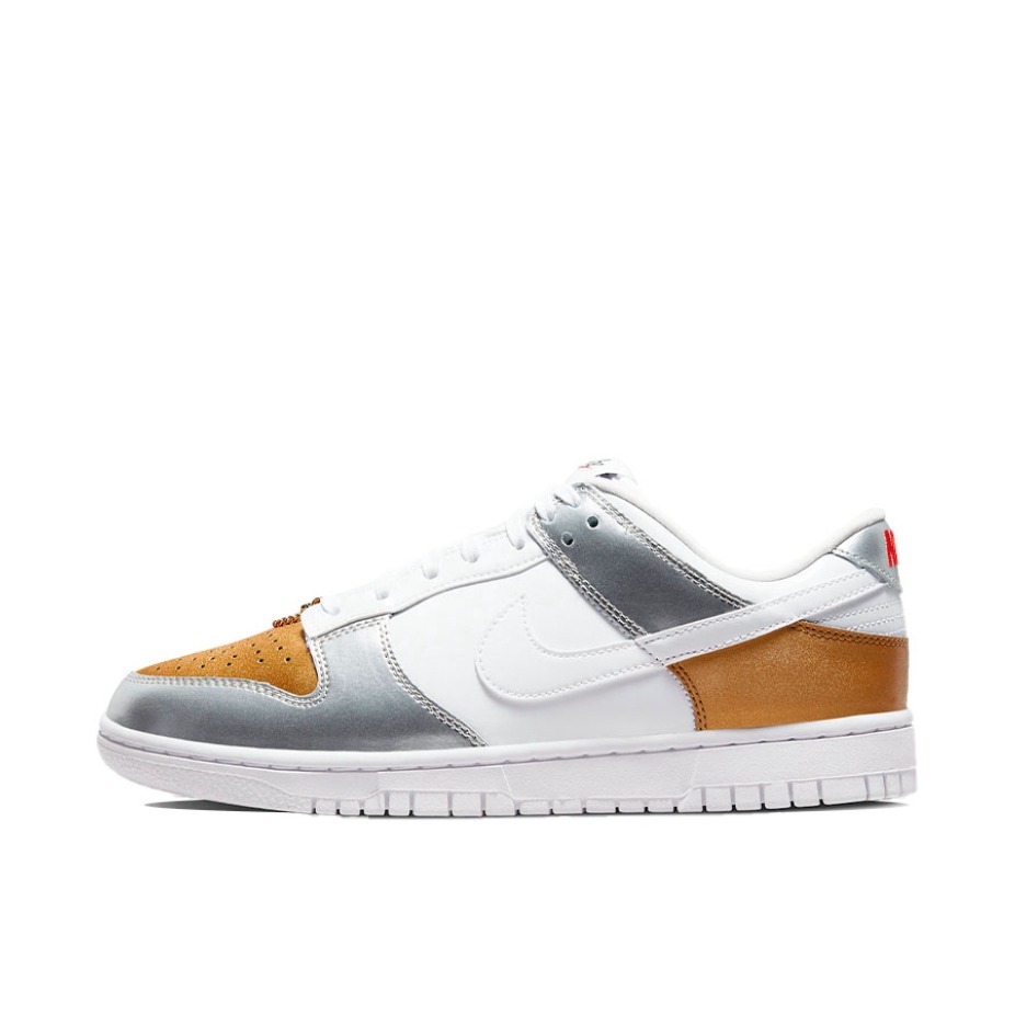 推荐商品：Nike Dunk 板鞋 经典复古百搭 Metallic 低帮/白银金