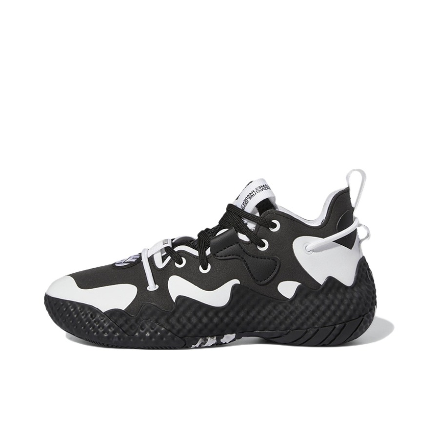 推荐商品：adidas Harden Vol.6 哈登6代 篮球鞋 实战训练防滑耐磨舒适轻便 大童/黑色/白色