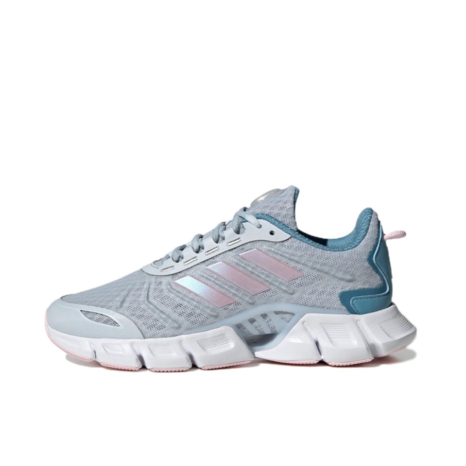 推荐商品：adidas Climacool 跑鞋 透气耐磨织物轻运动回弹 灰蓝色/粉色
