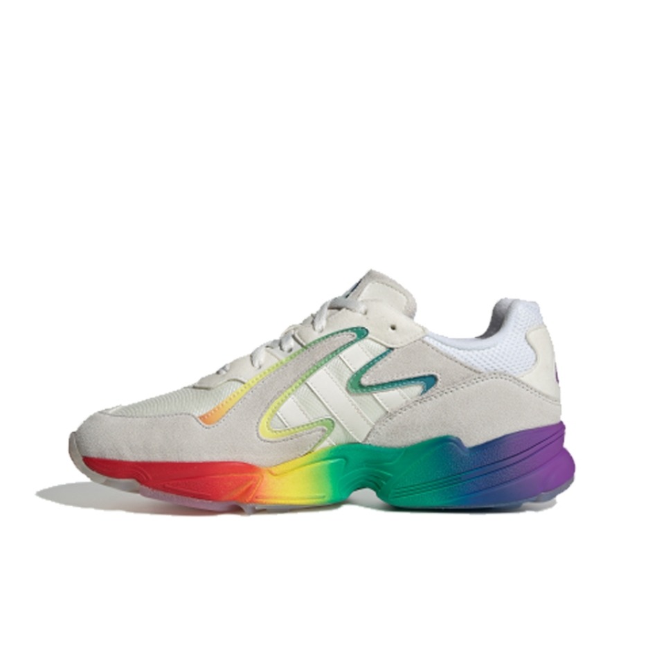 推荐商品：adidas Originals Yung-96 Chasm 舒适透气 健身训练 减震耐磨 复古 运动休闲鞋 White/Red/Green 彩虹