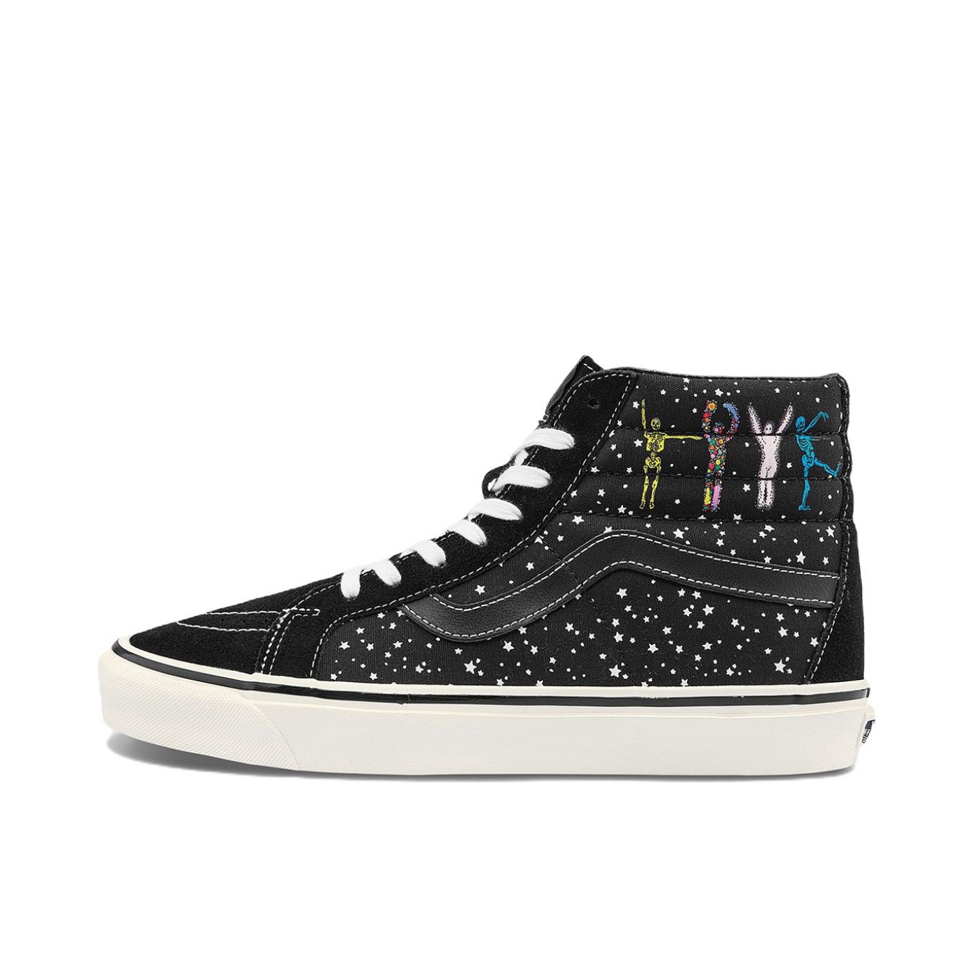 推荐商品：Vans/范斯 SK8-Hi 板鞋 潮流经典拼接复古街头厚底 黑色/点纹