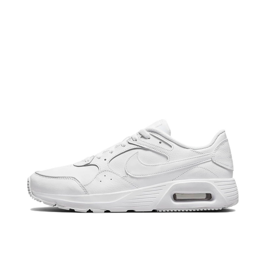 推荐商品：Nike Air Max SC 防滑耐磨 舒适缓震 网布透气 织物 气垫 减震 复古 合成革 耐穿 运动休闲鞋 皮面/纯白
