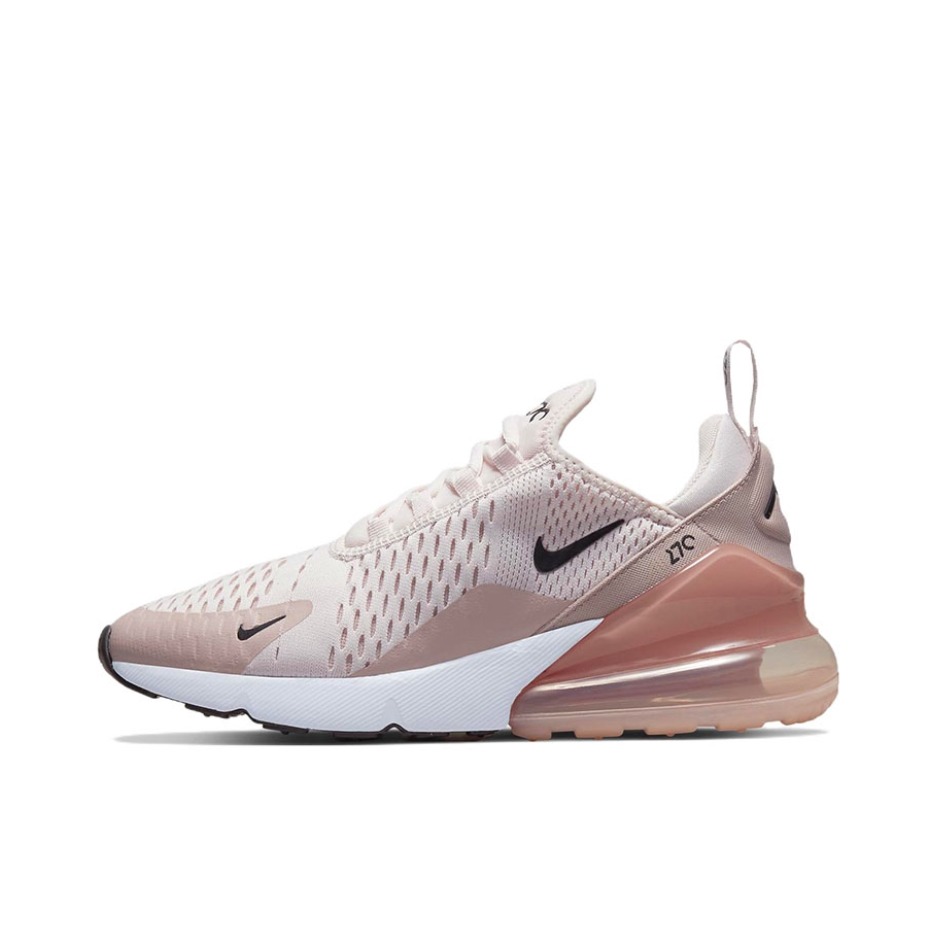 推荐商品：Nike Air Max 270 气垫缓震 轻便透气 耐磨 时尚复古 舒适百搭 防滑 支撑 防水 织物 跑鞋 浅粉