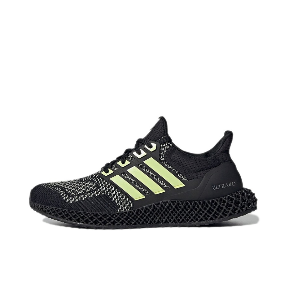 推荐商品：adidas Ultra 4D 跑鞋 减震防滑耐磨碳板透气织物轻运动抗扭转支撑长跑 黑色/荧光绿