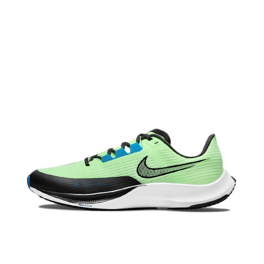 推荐商品：Nike Air Zoom Rival Fly 3 跑鞋 网面透气轻质缓震耐磨防滑织物回弹包裹性 白色/绿色