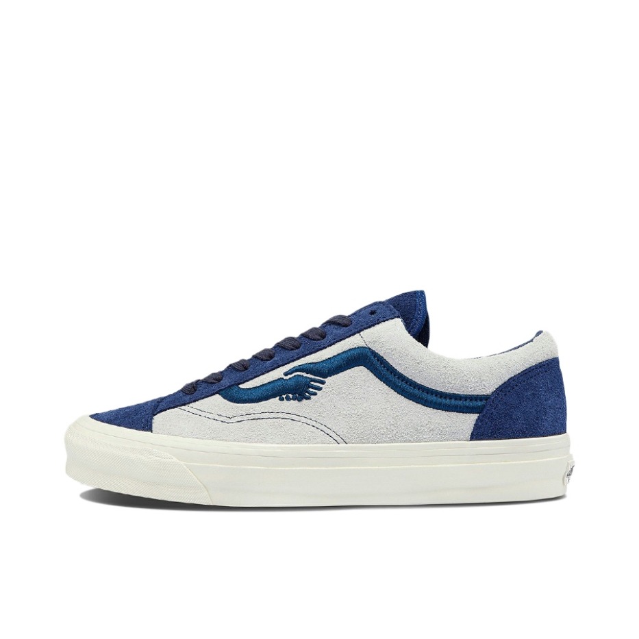 推荐商品：Vans/范斯 Style 36 滑板鞋 板鞋 舒适轻便防滑耐磨复古百搭帆布拼接防水运动 Notre联名/灰色/蓝色