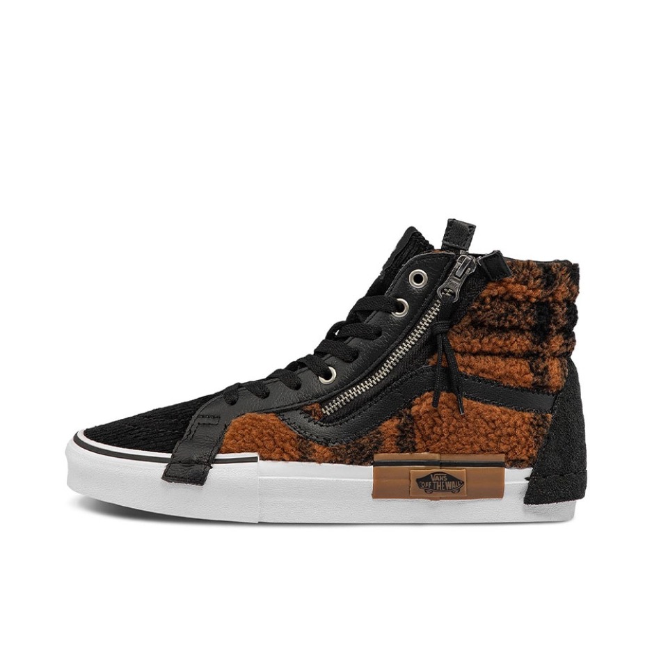 推荐商品：Vans/范斯 SK8-Hi 板鞋 潮流经典拼接复古街头厚底 棕色/黑色/白色