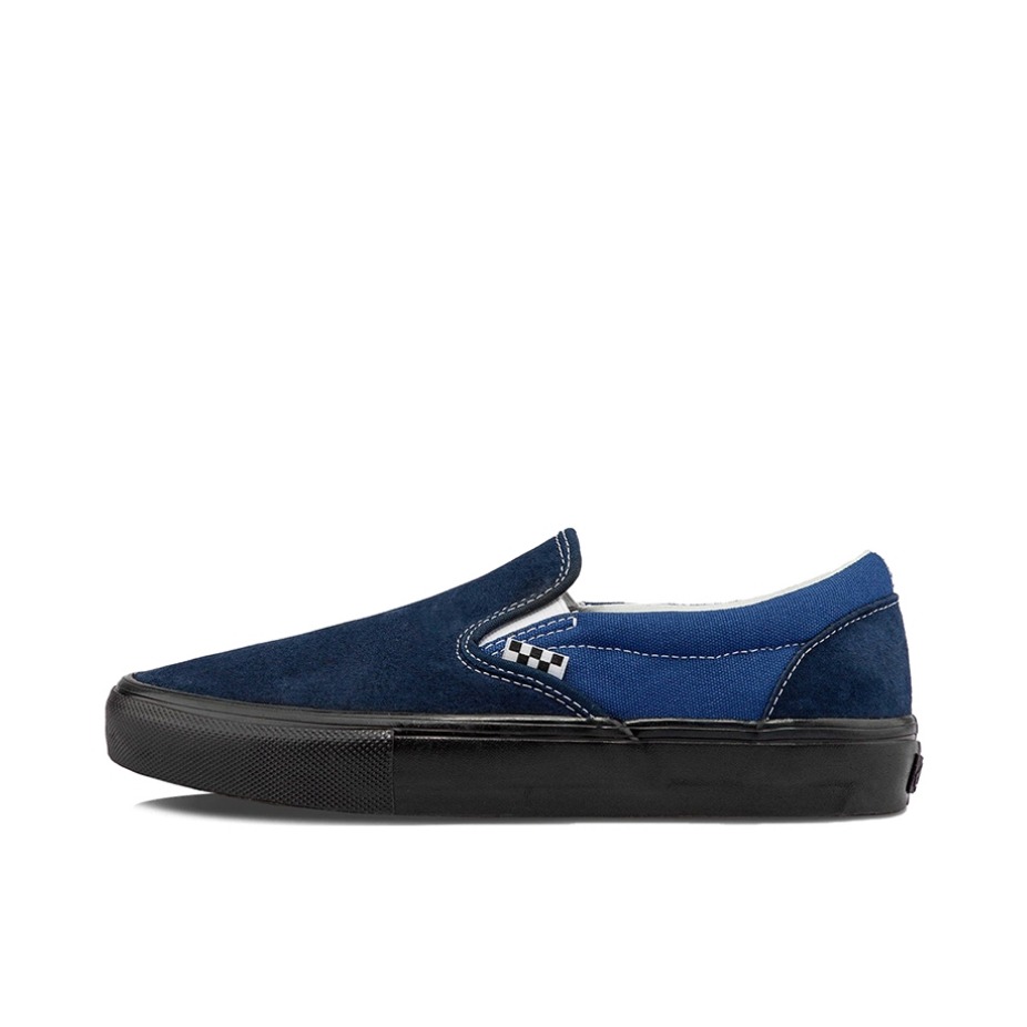 推荐商品：Vans/范斯 Classic Slip-on 防滑 简约 棋盘格 一脚蹬 百搭 休闲 帆布鞋 蓝/黑