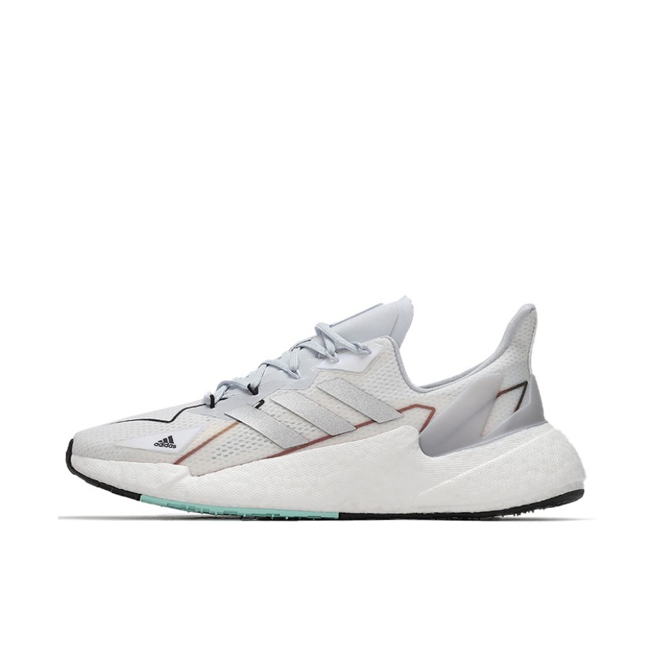 推荐商品：adidas X9000L4 跑鞋 缓震防滑耐磨透气网面合成革织物轻运动短跑圆头回弹 灰色/白色