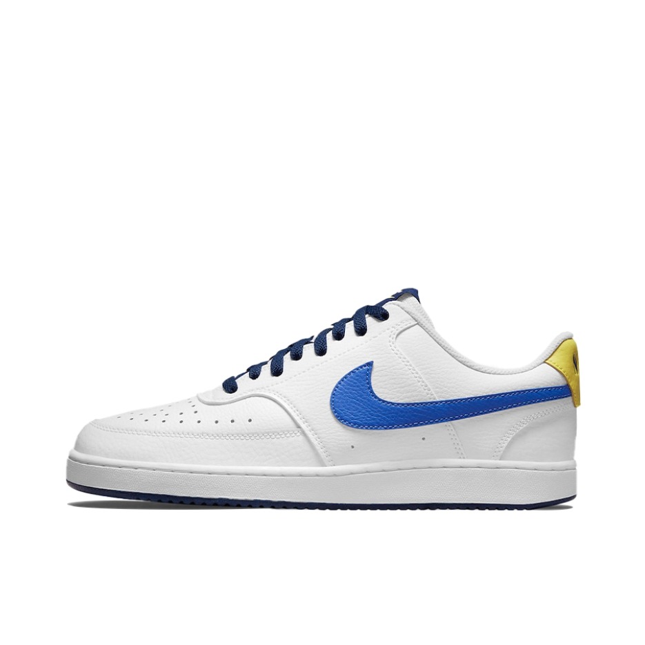 推荐商品：Nike Court Vision 板鞋 复古缓震抓地防滑轻便 蓝色/白色/黄色