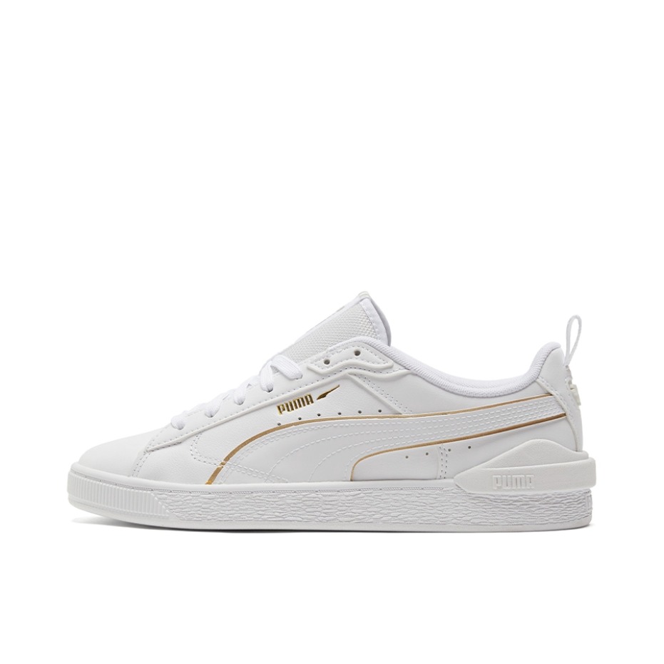 推荐商品：Puma/彪马 Suede Bloc 板鞋 经典百搭复古舒适透气防滑耐磨减震 白色/金色