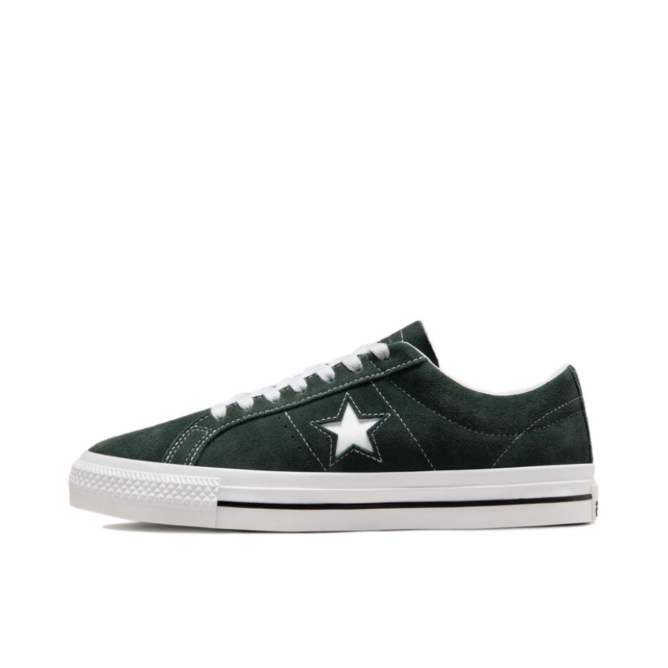 推荐商品：Converse/匡威 One Star 翻毛皮 防滑 复古 星星鞋 板鞋 深绿色/翻毛皮