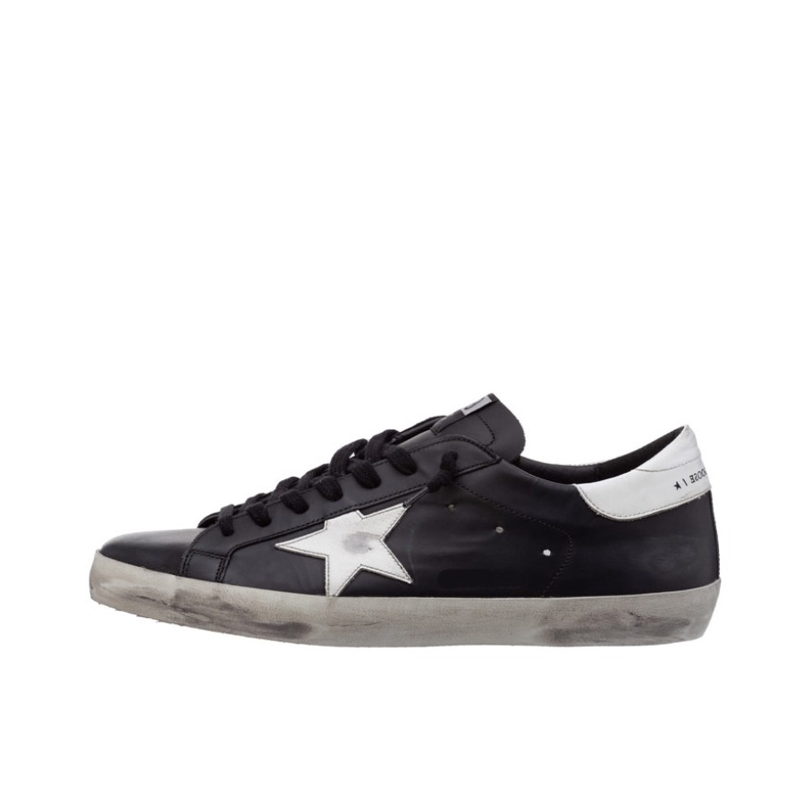 推荐商品：GOLDEN GOOSE Super-star 运动休闲鞋 脏脏鞋 星星鞋 潮流百搭舒适防滑耐磨做旧圆头内增高复古厚底轻便 旧黑色/白色