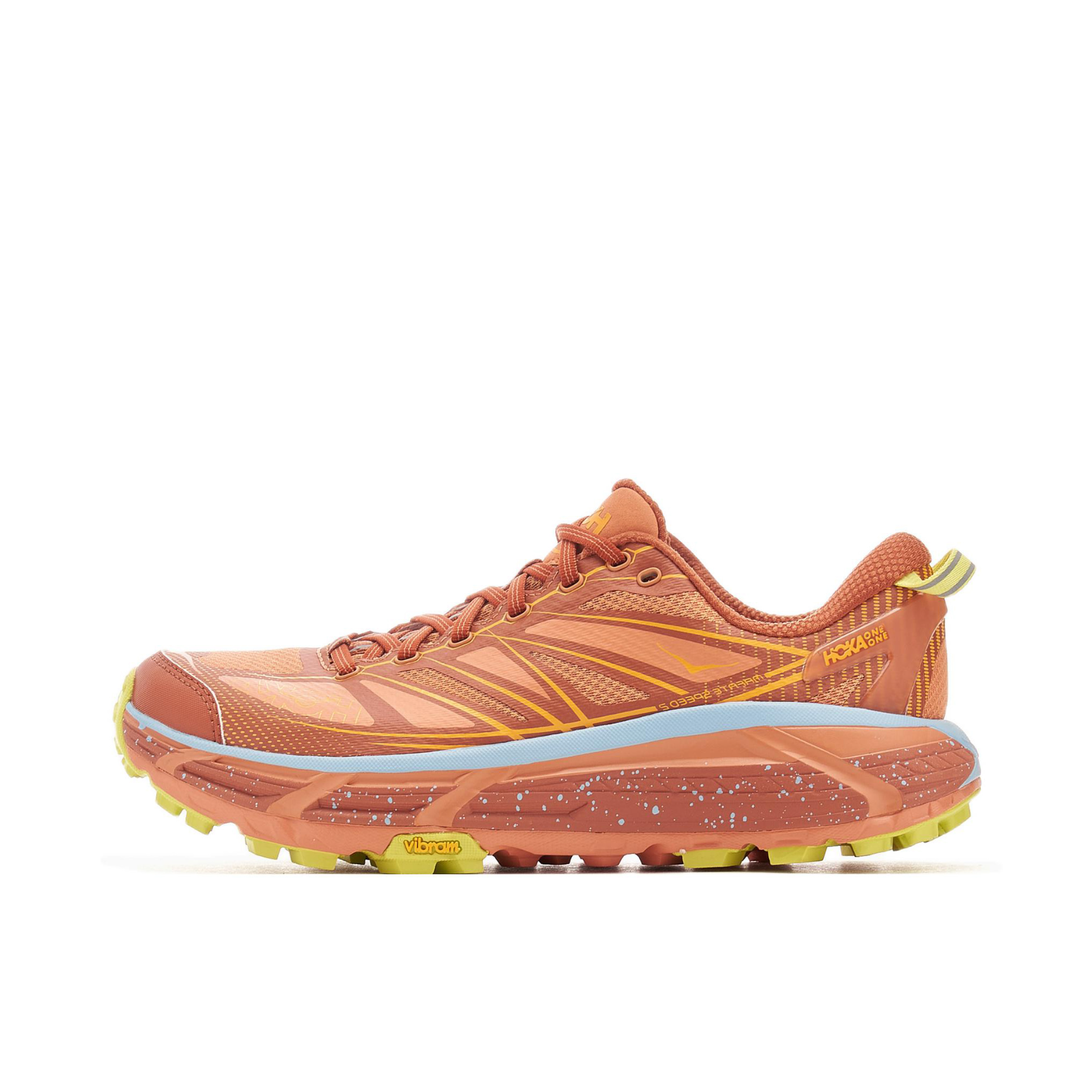 推荐商品：HOKA ONE ONE Mafate Speed 2 马法特 户外鞋 越野跑鞋 缓震透气防滑耐磨轻便支撑低帮 黄色/橙色
