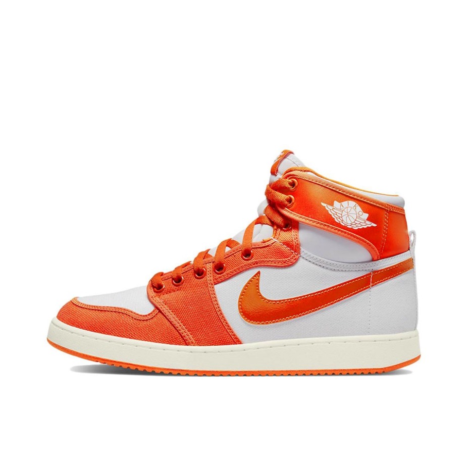 推荐商品：Air Jordan 1 板鞋 运动休闲鞋 复古潮流支撑合成革 Syracuse 高帮/白色/橙色