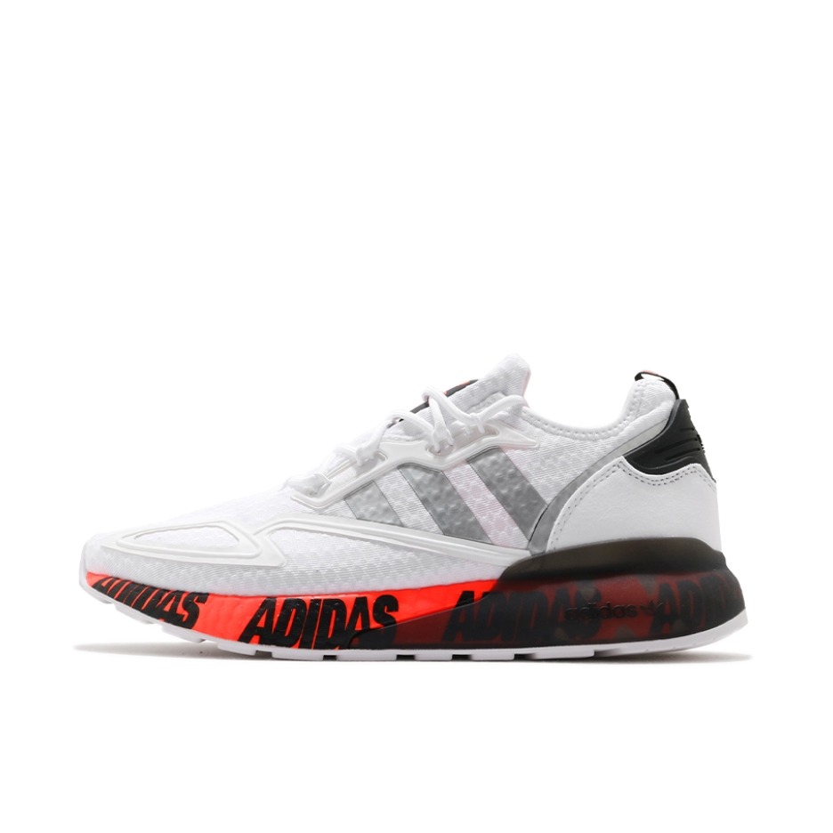 推荐商品：adidas Originals ZX 2K Boost 缓震轻便 透气 织物 跑鞋 白色/黑色/灰色/橙色