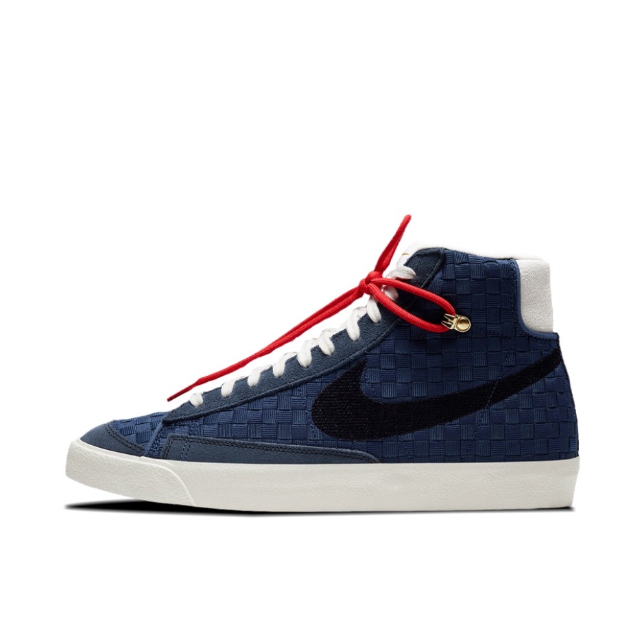 推荐商品：Nike Blazer 板鞋 经典复古防滑舒适百搭 Sashiko 中帮/海军蓝/红色/黑色