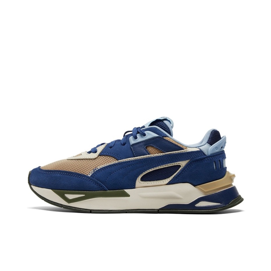 推荐商品：Puma/彪马 Mirage 运动休闲鞋 防滑耐磨时尚潮流舒适透气复古圆头 maison kitsuné联名/蓝色/卡其色