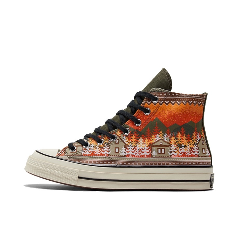 推荐商品：Converse/匡威 1970s 帆布鞋 圆头防滑经典复古轻便时尚拼接百搭 圣诞主题/橙色