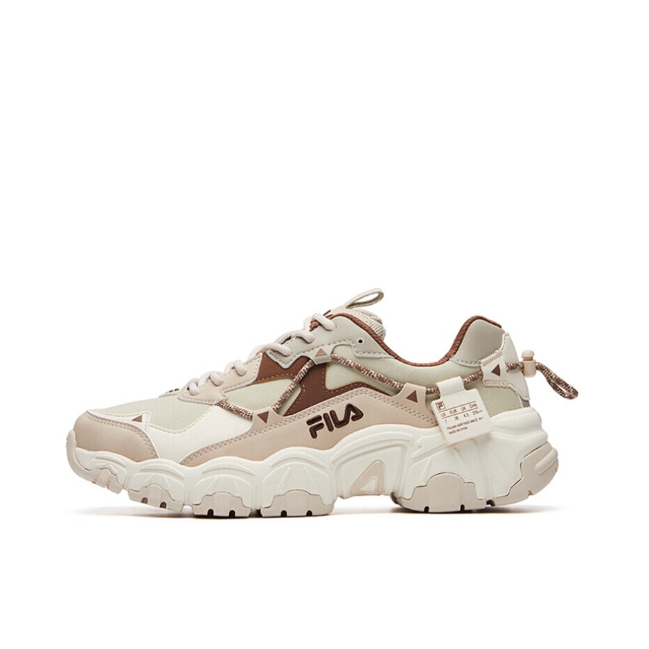 推荐商品：FILA/斐乐 猫爪1代 老爹鞋 复古百搭时尚休闲运动舒适防滑耐磨减震透气轻便厚底增高合成革 内胆银/浅粉