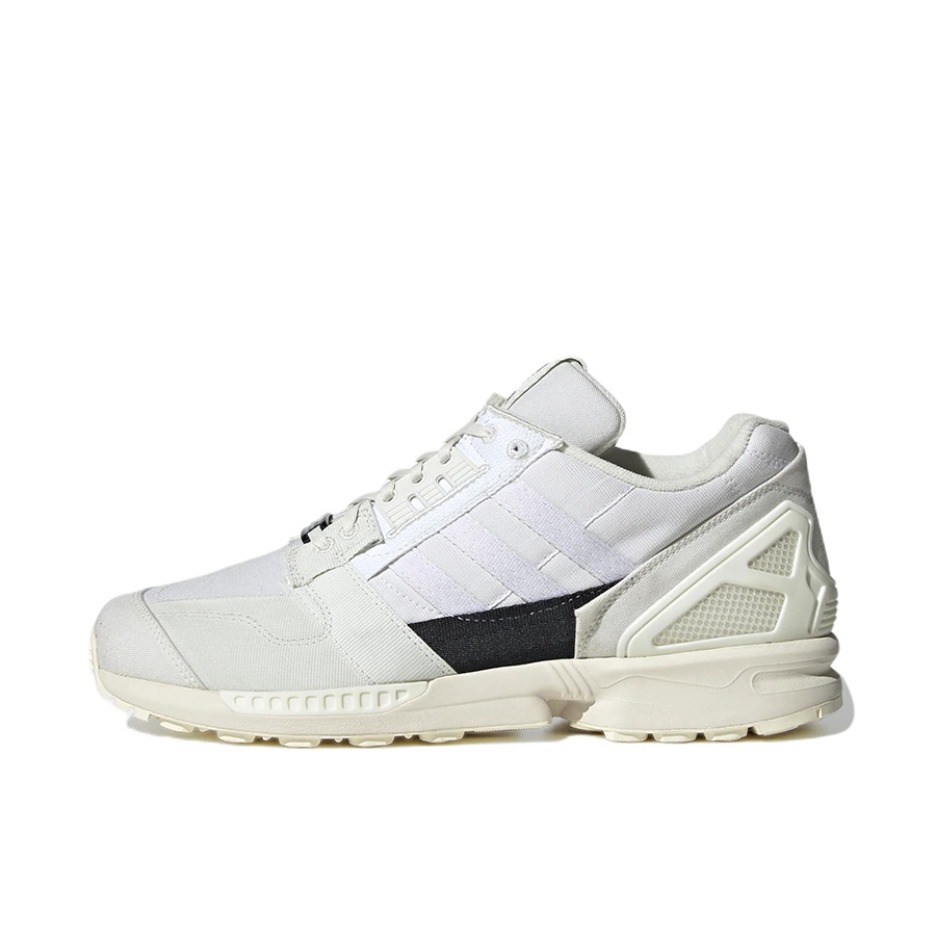 推荐商品：adidas Originals ZX 8000 复古 舒适百搭 防滑耐磨 轻便透气 织物 低帮 缓震 运动休闲鞋 Parley联名/白色/灰色/黑色