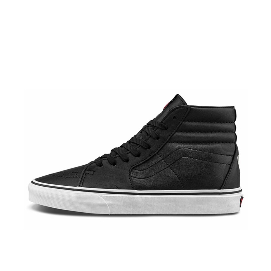 推荐商品：Vans/范斯 SK8-Hi 板鞋 潮流经典拼接复古街头厚底 黑色/皮质
