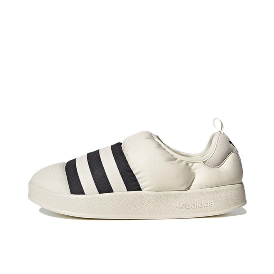 推荐商品：adidas originals Puffylette 防滑耐磨 缓震防水 织物 棉鞋 面包鞋 运动休闲鞋 熊猫/白色/黑色