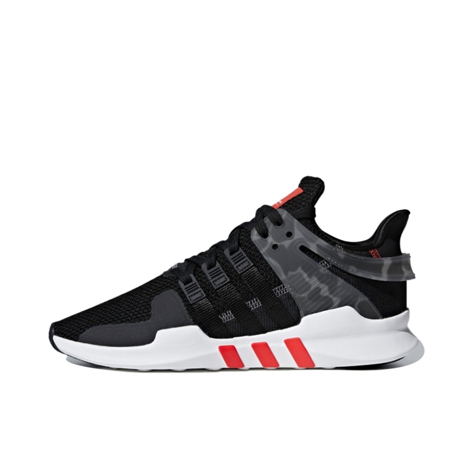推荐商品：adidas Originals EQT Support ADV 潮流复古 减震透气 舒适轻便 防滑耐磨 织物 运动休闲鞋 Black/Red/Camo 黑红/迷彩