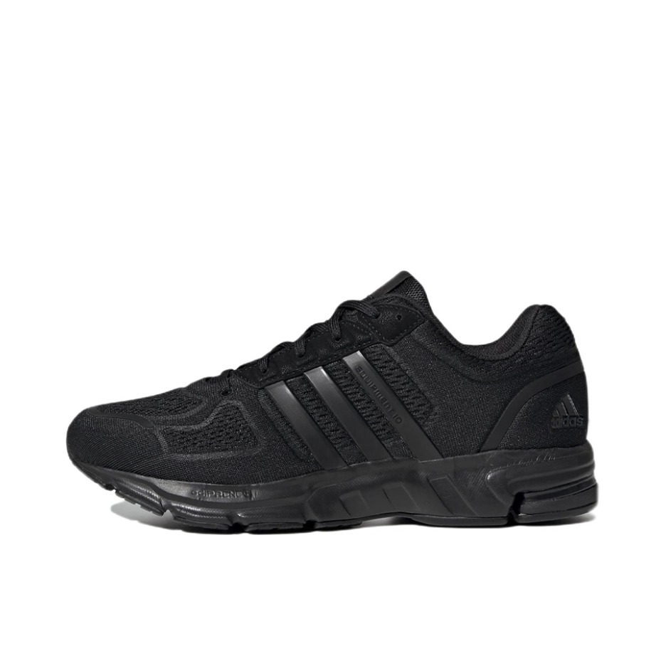 推荐商品：adidas Equipment 10 跑鞋 防滑耐磨网面透气缓震回弹织物合成革碳板气垫防水轻运动 EM/黑色