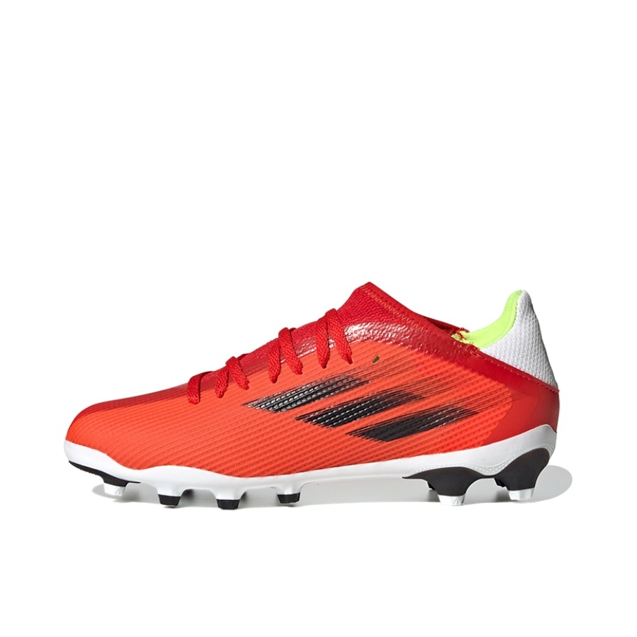 推荐商品：adidas X Speedflow.3 MG 短钉中端 人造草坪 耐磨防滑 圆头胶质 比赛训练 足球鞋 大童/红色/黑色