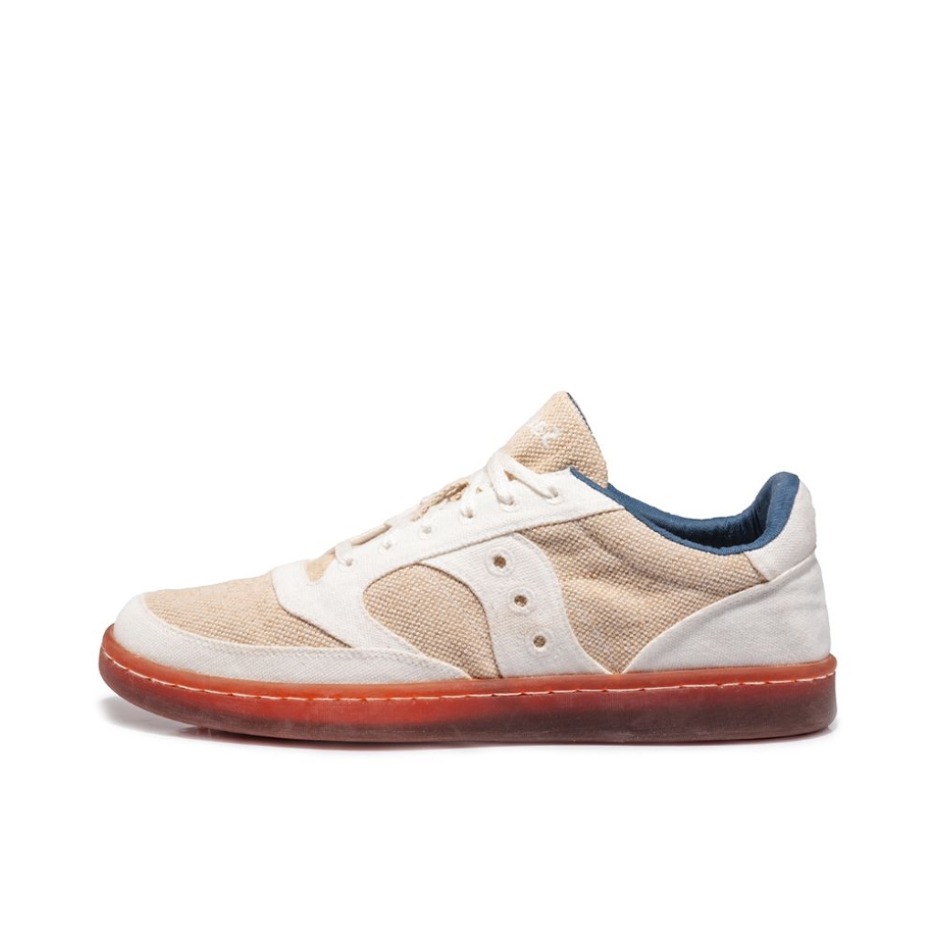 推荐商品：Saucony/索康尼 Jazz Court 爵士 复古潮流 防滑耐磨 减震透气 舒适轻便 休闲鞋 米色/黄色