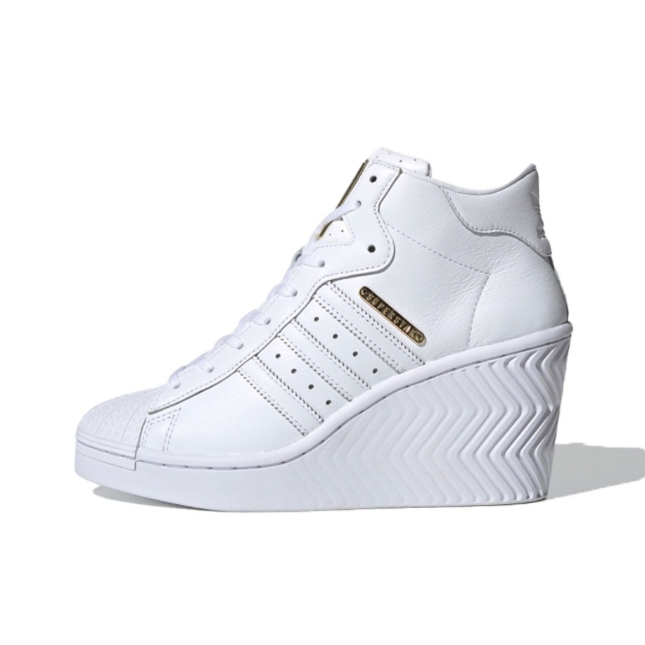 推荐商品：adidas Originals Superstar Ellure 防滑耐磨 透气 时尚 运动休闲鞋 增高鞋 白色