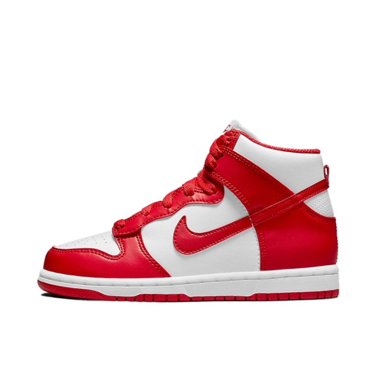 推荐商品：Nike Dunk 板鞋 经典复古百搭 University Red 高帮/圣约翰/红色/白色