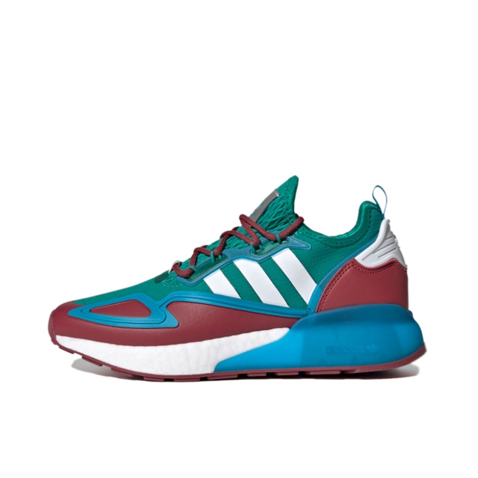 推荐商品：adidas Originals ZX 2K Boost 缓震轻便 透气 织物 跑鞋 蓝色/绿色/白色