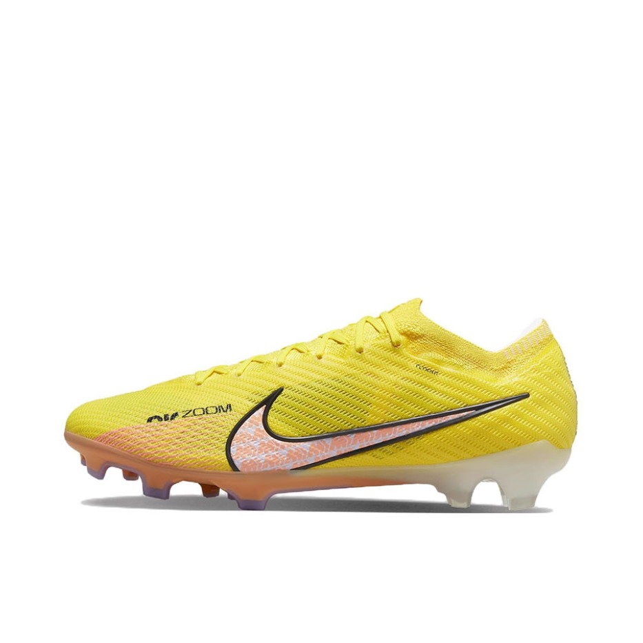 推荐商品：Nike Zoom Mercurial Vapor 15 Academy FG/MG 中端 胶质混钉 多场地 圆头织物包裹性抗冲击 足球鞋 金黄