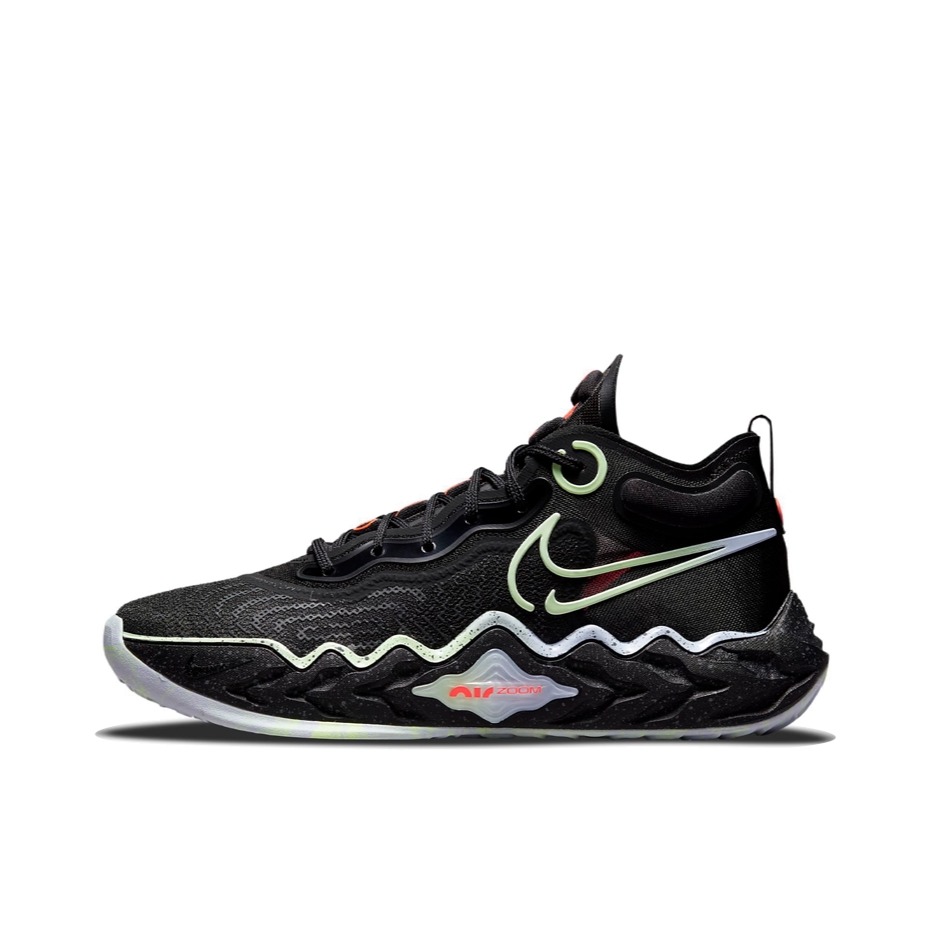 推荐商品：Nike Air Zoom G.T. Run 复古简约 舒适百搭 减震 防滑耐磨 包裹性 气垫 实战 篮球鞋 国外版/黑色/绿色