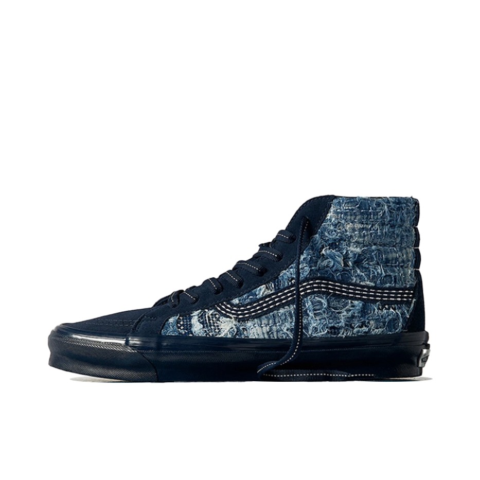 推荐商品：Vans/范斯 SK8-Hi 板鞋 潮流经典拼接复古街头厚底 FDMTL联名/正黑/蓝色