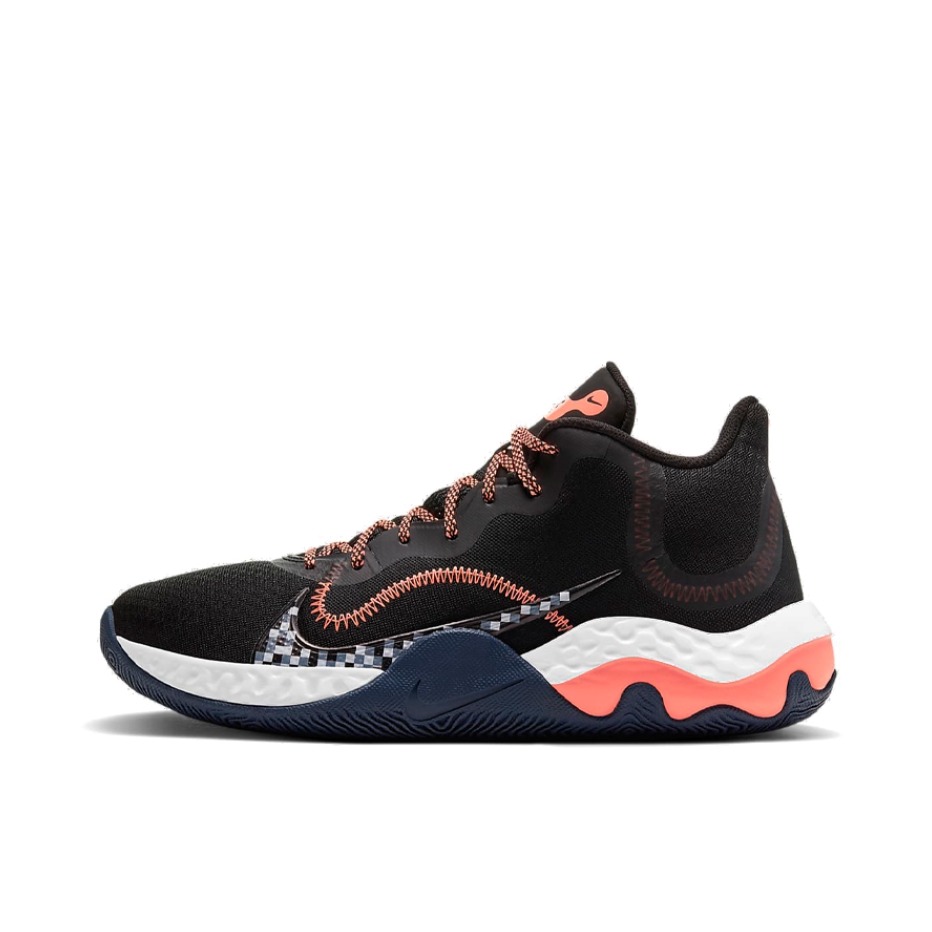 推荐商品：Nike Renew Elevate 实战 缓震回弹 防滑耐磨 织物 合成革 篮球鞋 黑色/白色/粉色
