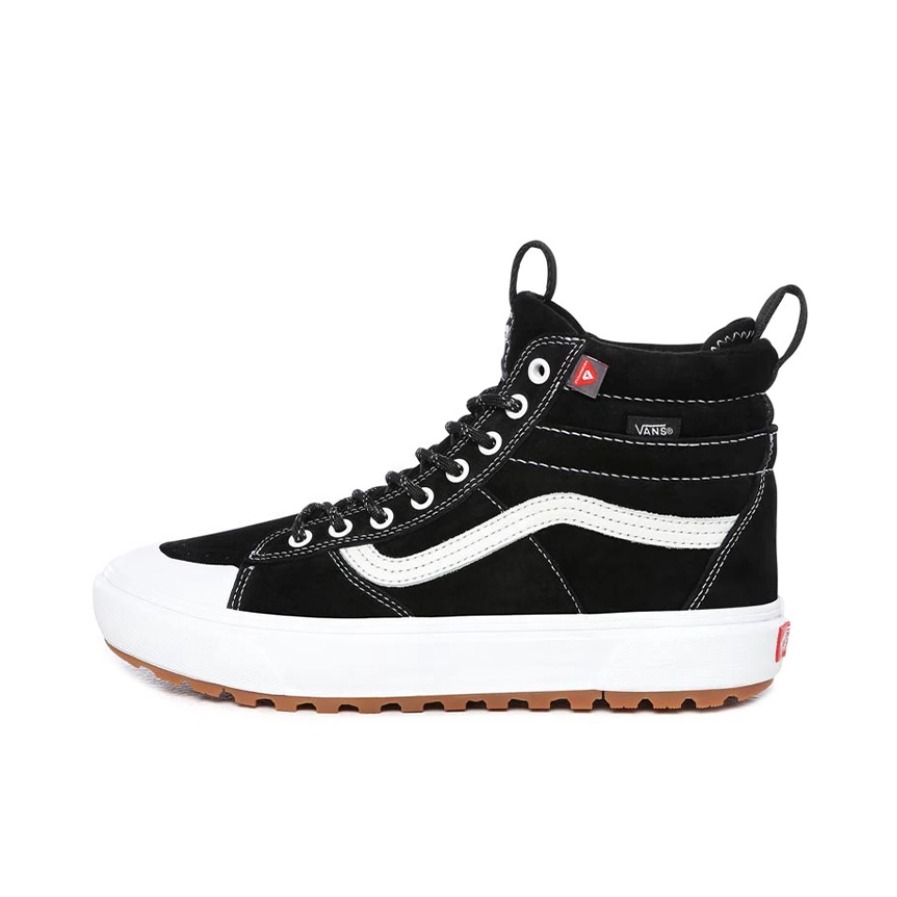 推荐商品：Vans/范斯 SK8-Hi 板鞋 潮流经典拼接复古街头厚底 黑色/白色/生胶底